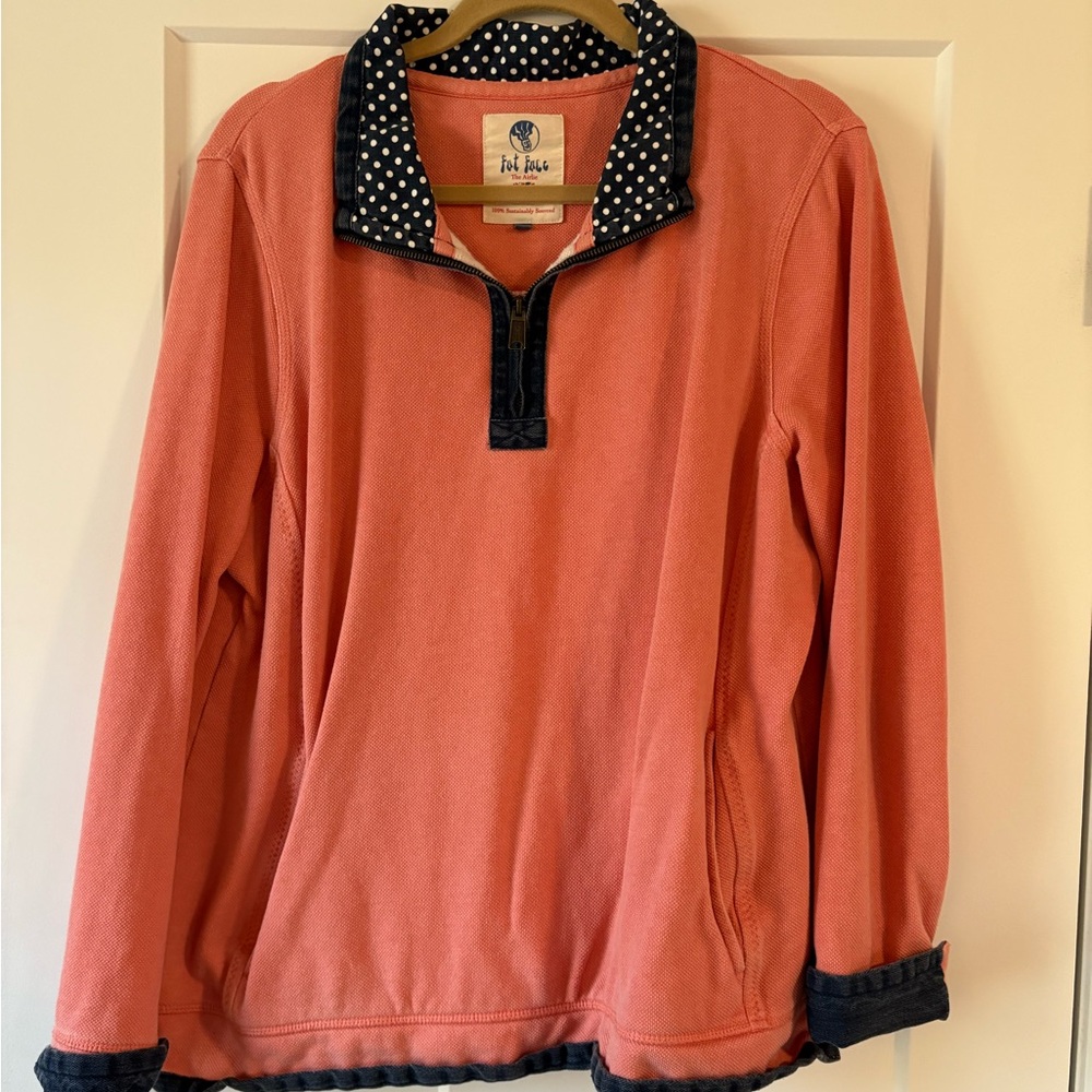 Fat Face Pink/ Navy Airlie Shirt, size 14